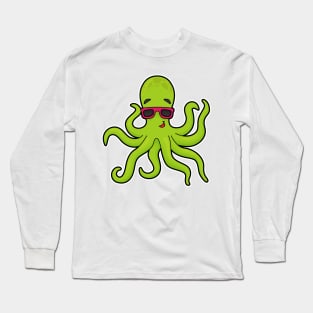 Octopus with Sunglasses Long Sleeve T-Shirt